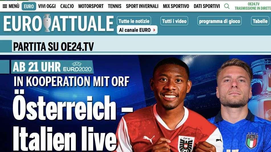 Austria, i giornali sfidano l'Italia: Immobile uomo-copertina con Alaba - FT