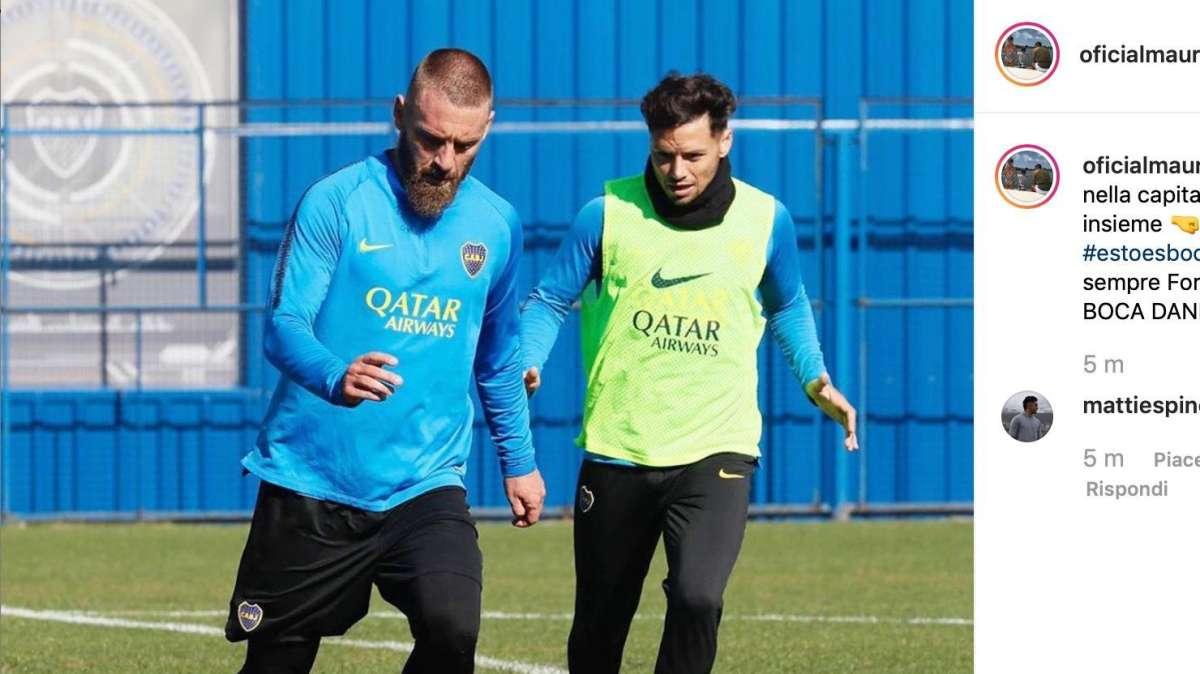 Zarate accoglie De Rossi al Boca: "Lotteremo insieme, ma sempre forza Lazio" - FOTO