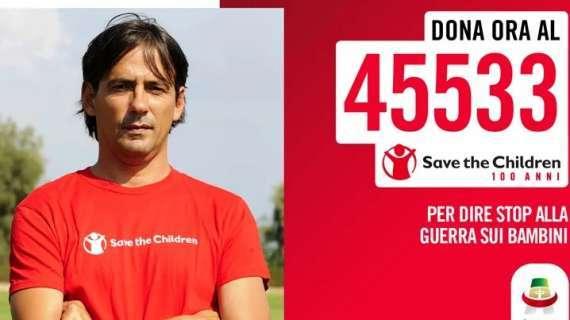 La Serie A è con Save the Children: anche Inzaghi fa da uomo-immagine
