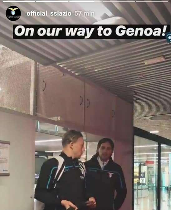 Lazio, la partenza da Fiumicino: la squadra in volo verso Genova - FOTO