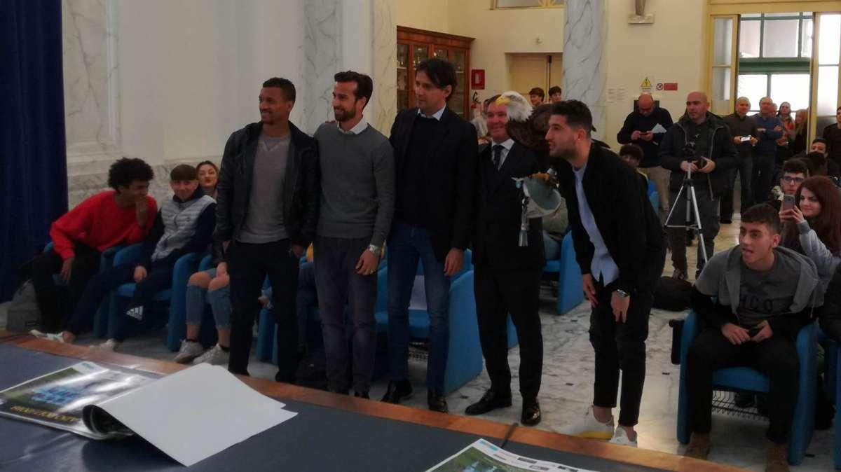 'Lazio nelle scuole', Inzaghi: “Ottimo rapporto con la squadra". Nani: "Grazie tifosi per l'affetto" - FT&VD