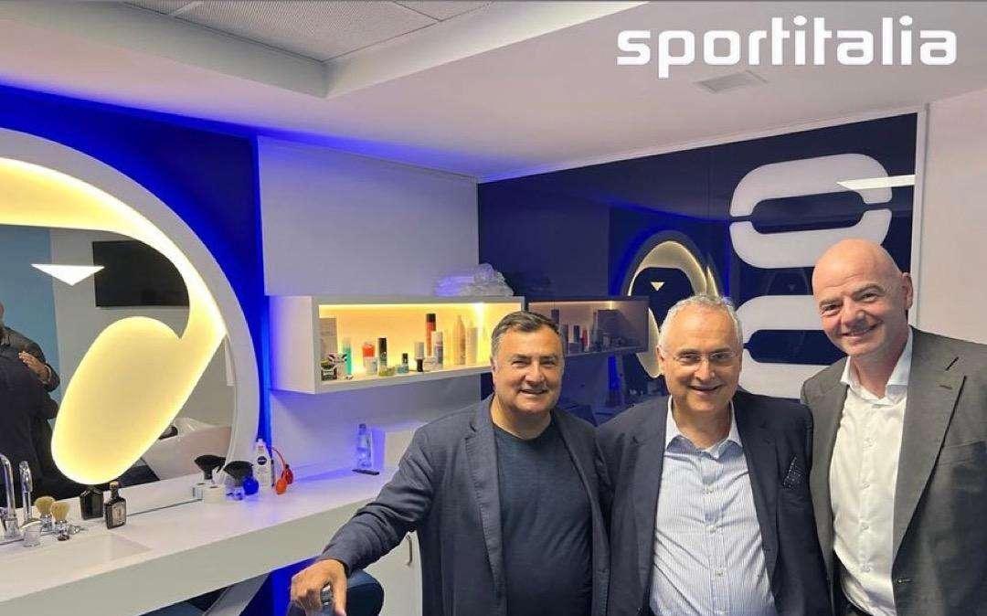 Lazio, Infantino e Barone in visita a Formello - FOTO