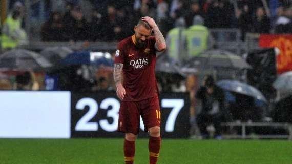 Una città divisa in due: la Lazio festeggia il trionfo, la Roma piange De Rossi