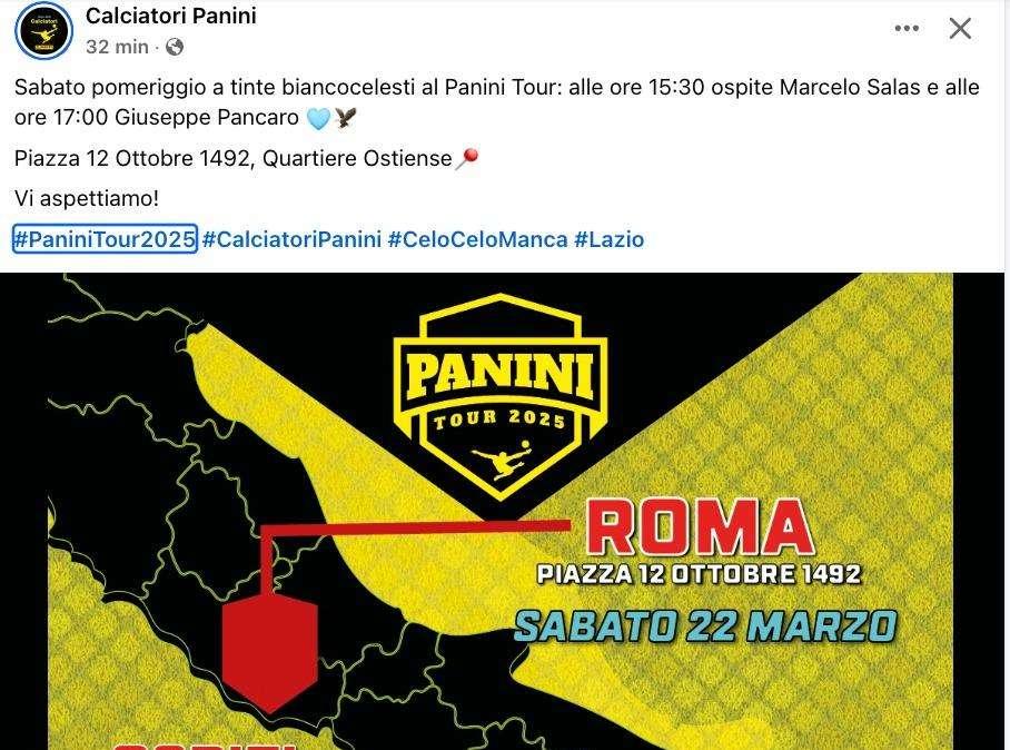 Panini Tour, sabato 22 marzo puoi incontrare due leggende della Lazio 
