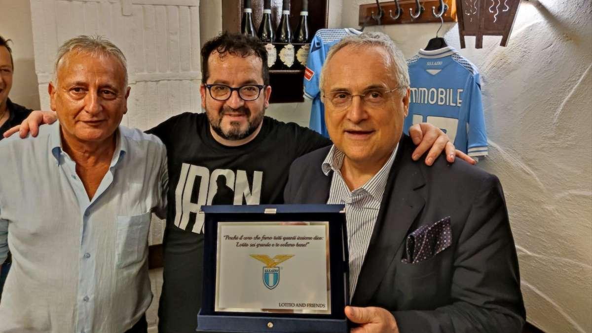 Lazio, serata tutta biancoceleste: la cena con Lotito - FOTO