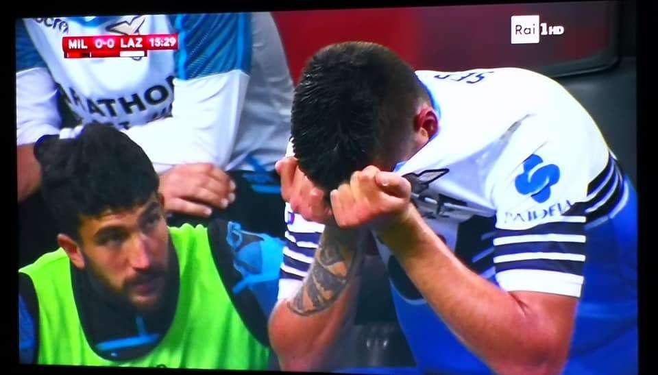 Milan - Lazio, Milinkovic infortunato: il serbo esce in lacrime - FOTO