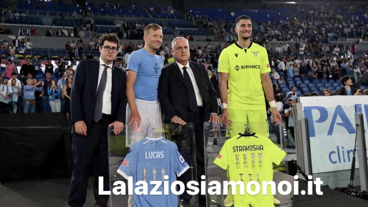 Lazio, il tributo della società a Leiva e Strakosha: "Aquile per sempre!" - VIDEO