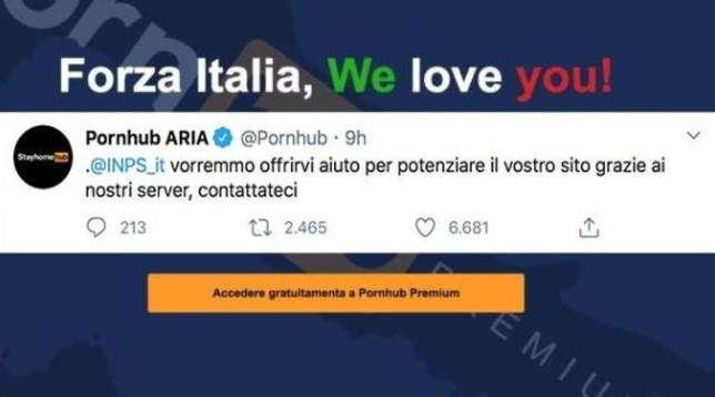 Coronavirus / Pornhub si propone all'INPS: "Vi diamo i nostri server"