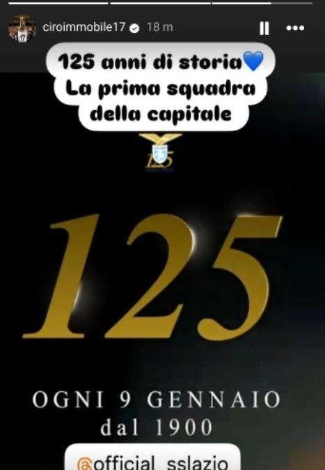 Lazio, gli auguri di Immobile: "La prima squadra della Capitale"