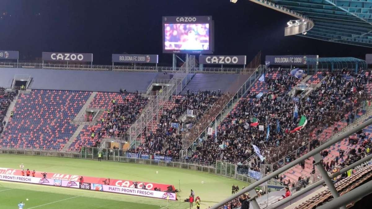 Bologna - Lazio, si riempie il settore ospiti del Dall'Ara - FOTO