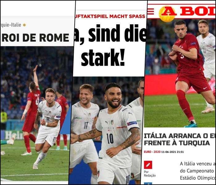 Turchia - Italia, Immobile finisce ovunque. L'Équipe: "Re di Roma" - FOTO