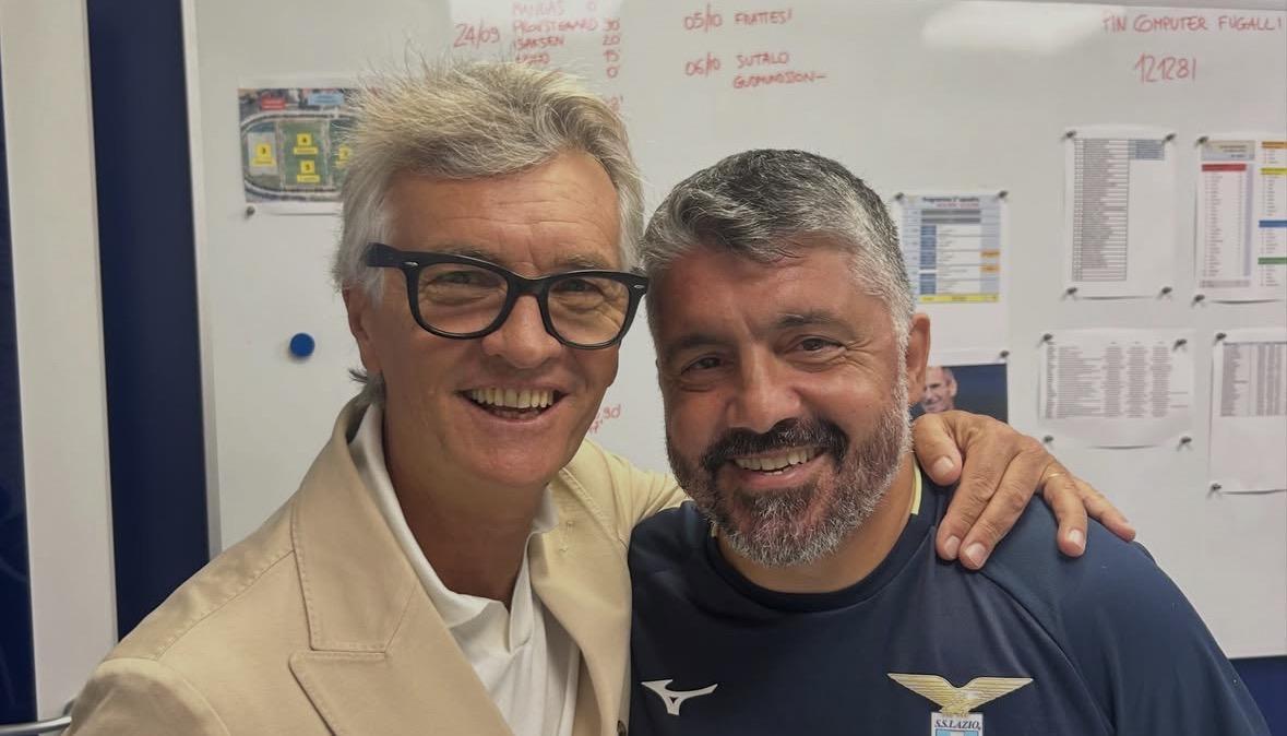 Lazio, Massimo Maestrelli incontra Gattuso: "Forza Rino!" - FOTO