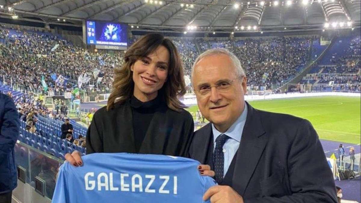 Lazio - Torino, prima del fischio d'inizio Lotito incontra la figlia di Galeazzi - FOTO