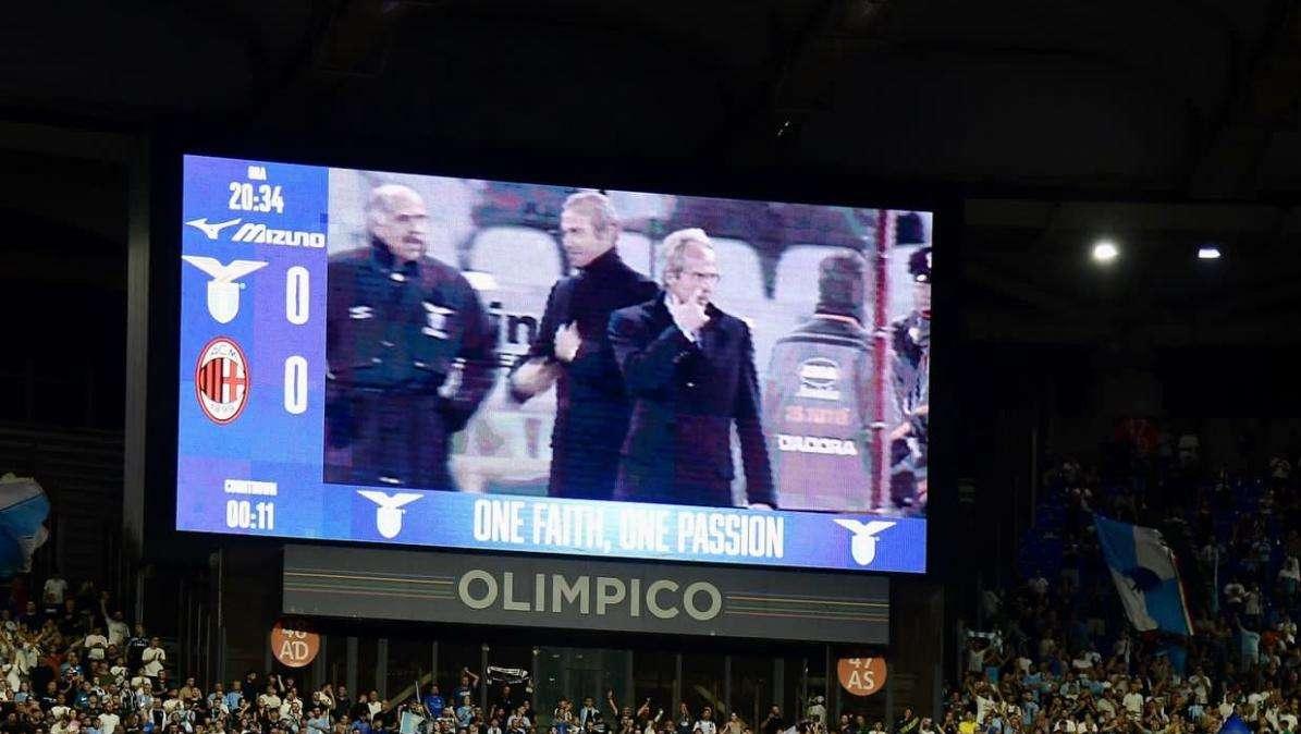 Lazio - Milan, l'Olimpico saluta Eriksson: l'omaggio al tecnico svedese - VIDEO