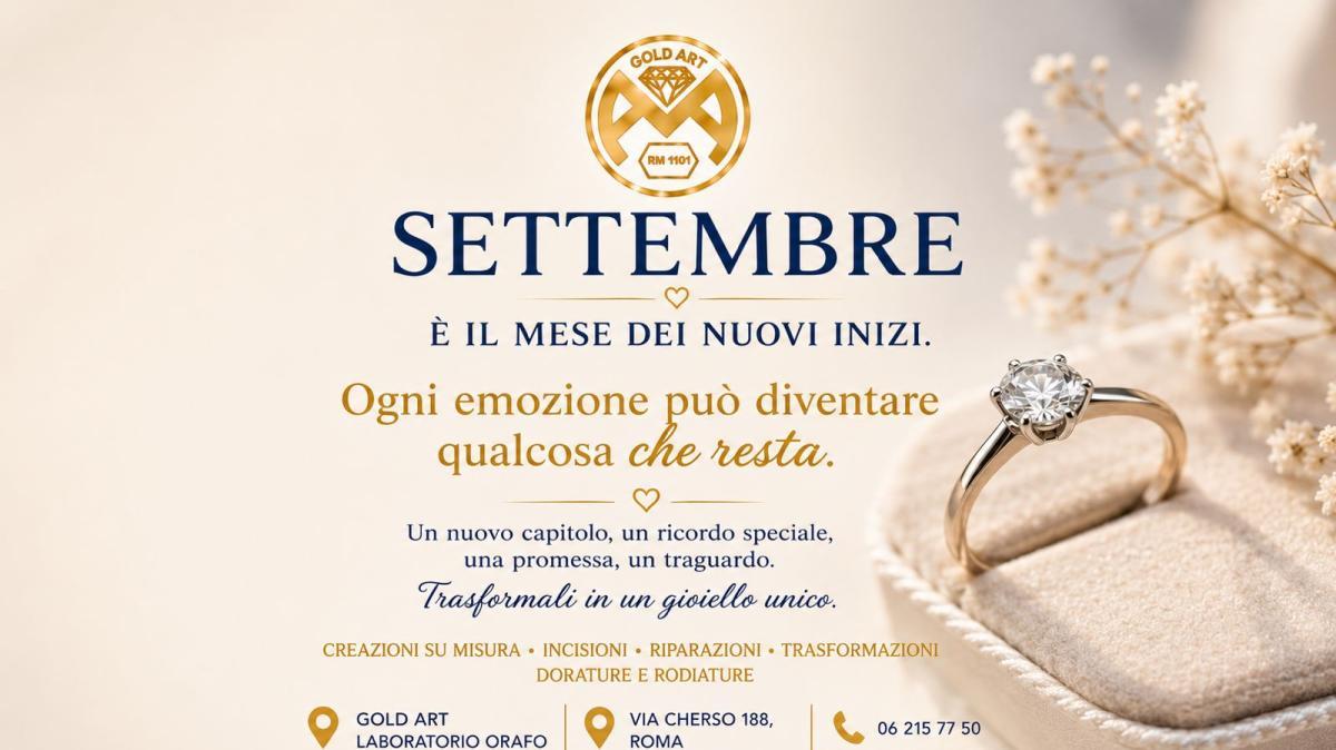 Settembre è il mese dei nuovi inizi: da Gold Art ogni emozione può diventare qualcosa che resta