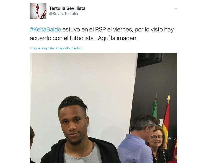 Keita-Siviglia: Balde avvistato al Pizjuán, ma si tratta di un sosia... - FOTO