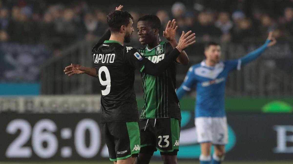Serie A, il Sassuolo travolge il Brescia: super Ciccio Caputo