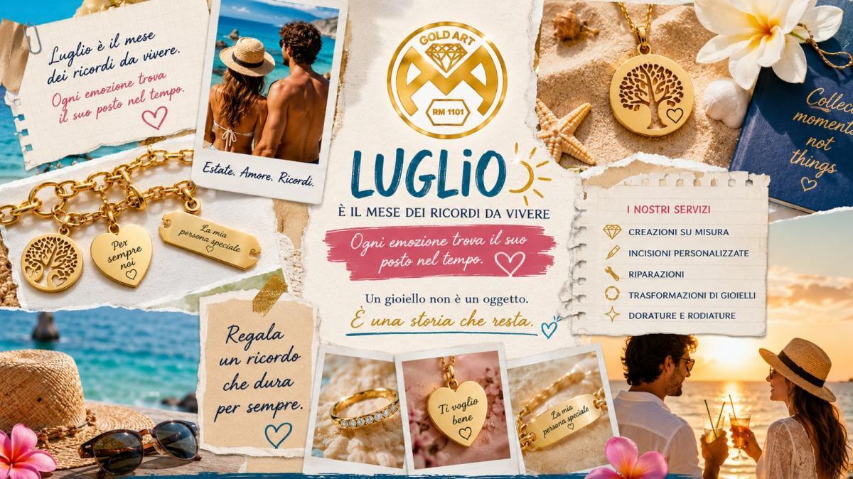 Luglio è il mese dei ricordi da vivere: da Gold Art ogni emozione trova il suo posto nel tempo