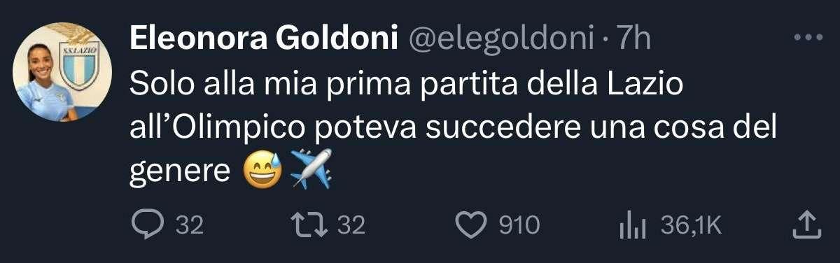Lazio, Provedel segna e la Goldoni è sotto shock: "Solo alla mia..." - FOTO