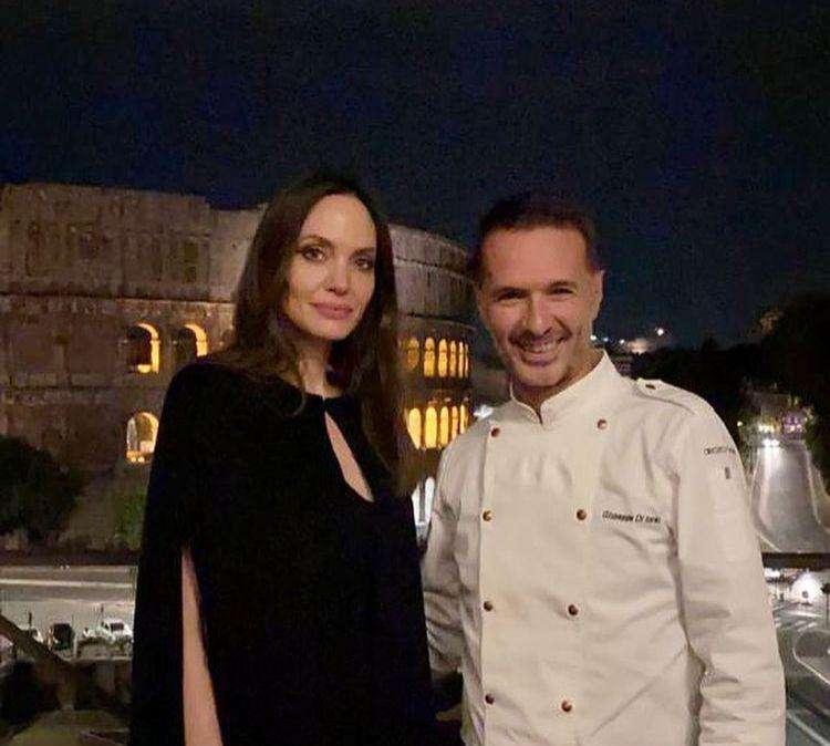 Angelina Jolie incanta dallo chef stellato della Lazio
