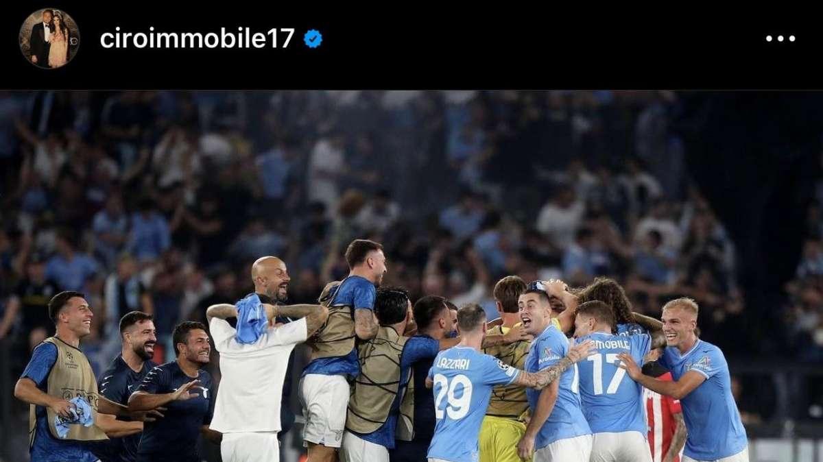 Immobile esulta: “Serata da Lazio! Quanto è bello il calcio” - FOTO