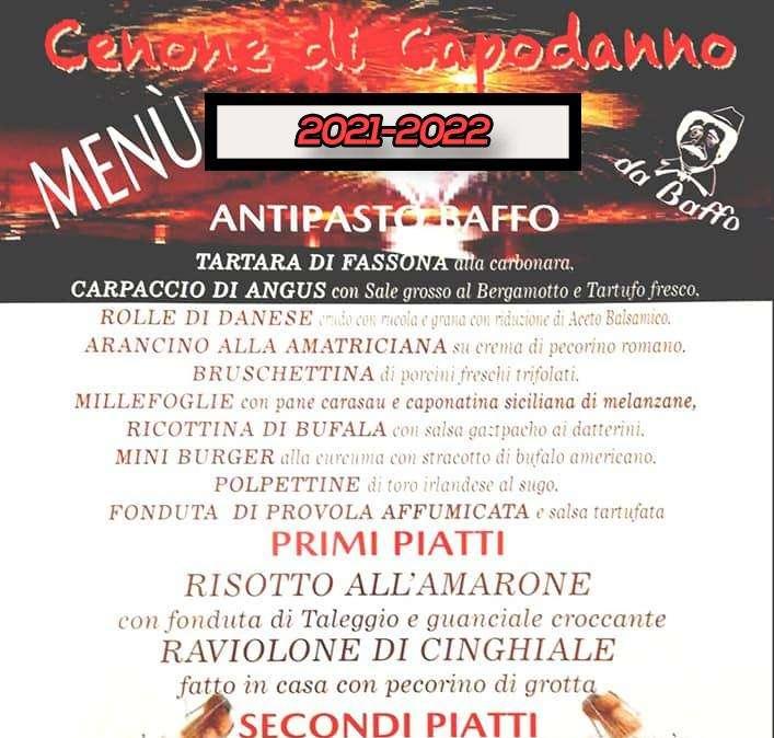 CAPODANNO LAST MINUTE? C'E' ANCORA POSTO DA BAFFO - L'ORIGINALE! MENU' INCREDIBILE!