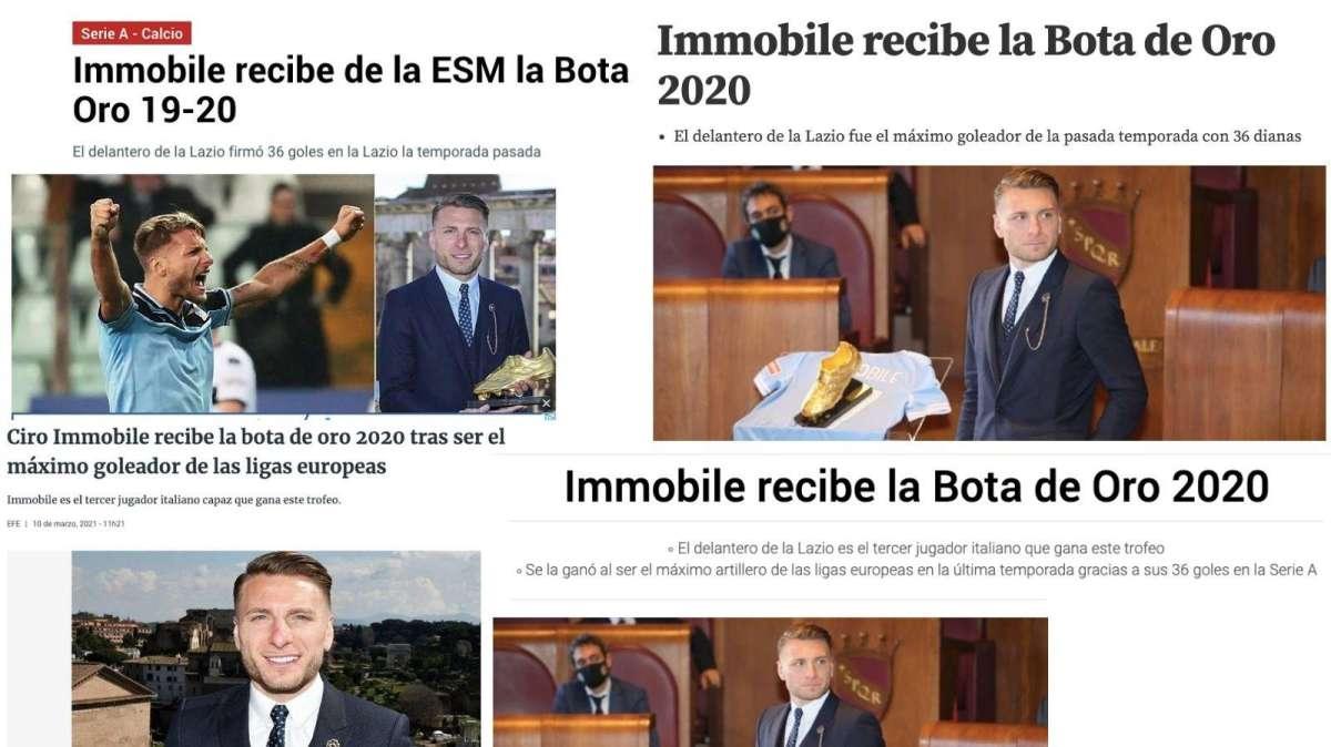 Immobile Scarpa d'Oro, le reazioni della stampa. E la Gazzetta... - FOTO