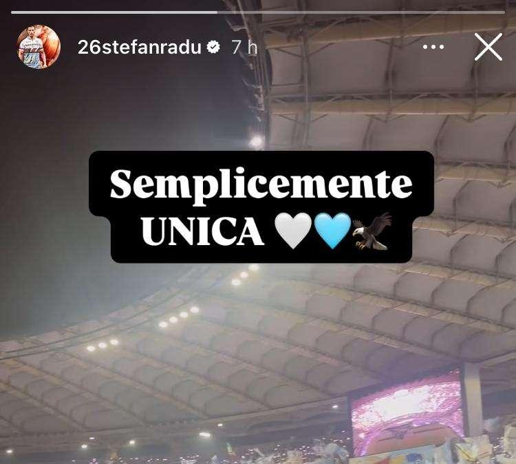 Lazio, la reazione di Radu alla coreografia: "Semplicemente Unica" - FOTO