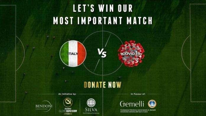Coronavirus, il Globe Soccer Awards lancia raccolta fondi per il Gemelli