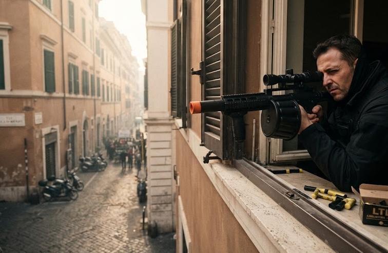 Roma, sparava alla gente dalla finestra: preso cecchino