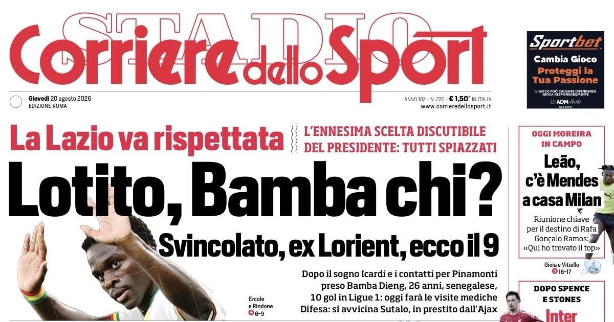 Il Corriere dello Sport: “Lotito, Bamba chi? La Lazio va rispettata”