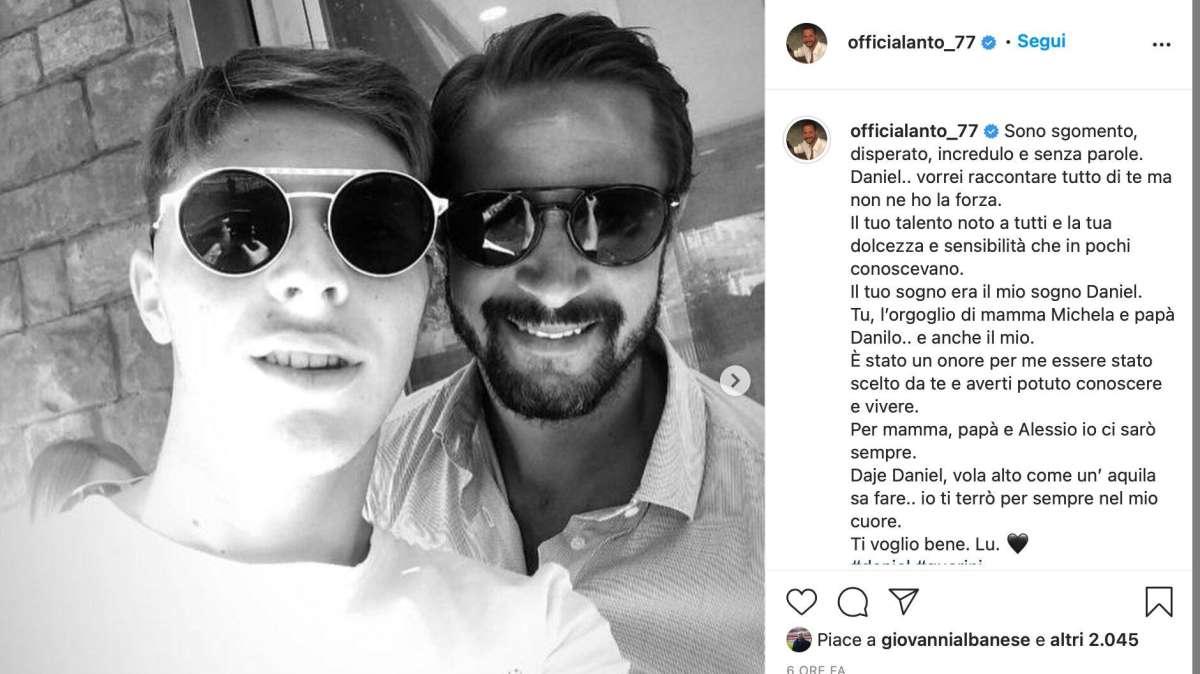 Morte Guerini, l'agente Antonini: "Il tuo sogno era il mio, ora vola alto"