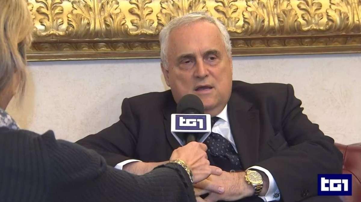 Lazio, Lotito al TG1: "Dimissioni Sarri? È stato tradito"