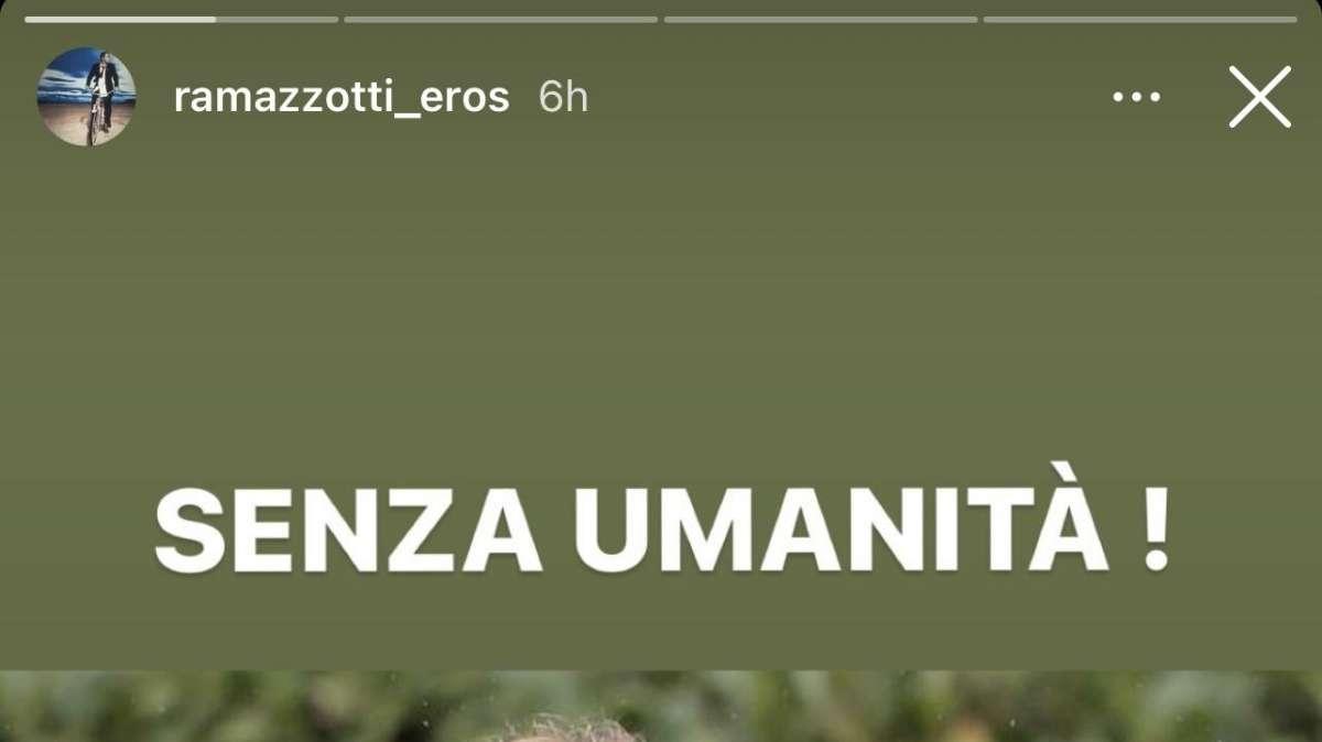 Caso Guerini, Eros Ramazzotti: "Senza umanità" - FOTO