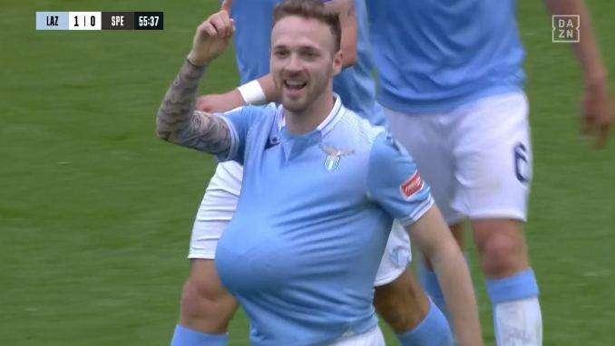 Lazzari, il primo gol all'Olimpico con un'esultanza speciale: Manuel presto papà!