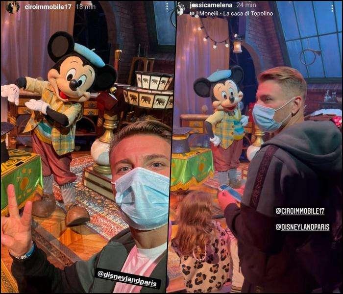 Lazio, viaggio a Parigi per la famiglia Immobile: Ciro in posa accanto a Topolino! - FOTO