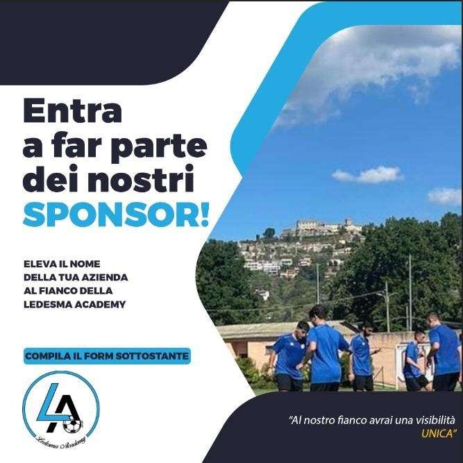 DIVENTA SPONSOR DELLA LEDESMA ACADEMY! VOLA INSIEME A NOI!
