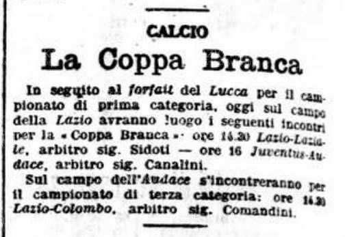 Scudetto 1915, la Lazio aveva già vinto il proprio girone al momento dell'interruzione!