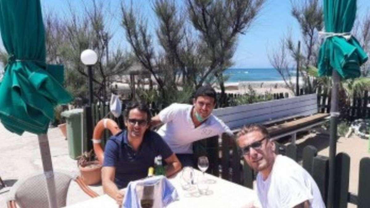 Lazio, Inzaghi e Immobile a pranzo in un ristorante di Sabaudia - FT
