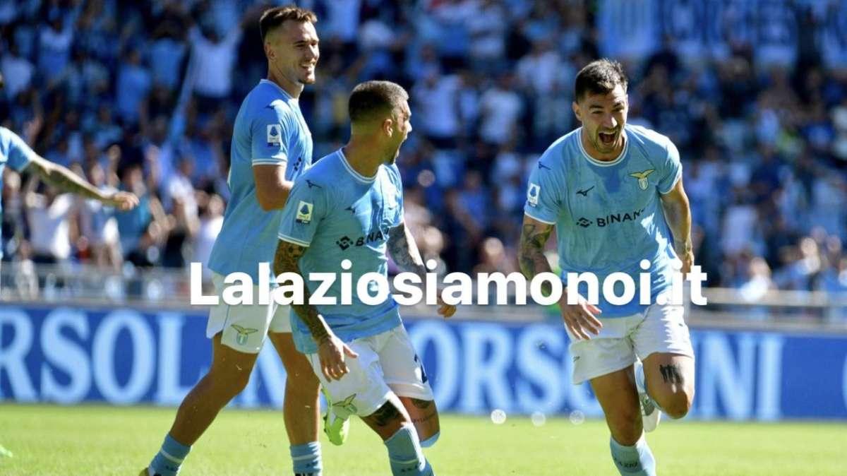 Lazio, Zaccagni esulta con Romagnoli: lo scatto dell'attaccante