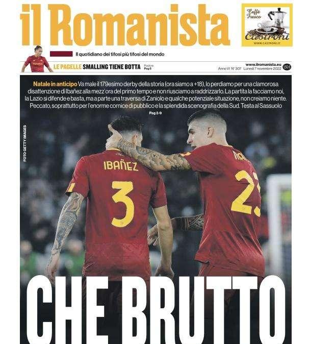 Roma - Lazio, la prima de il Romanista: "Natale in anticipo"