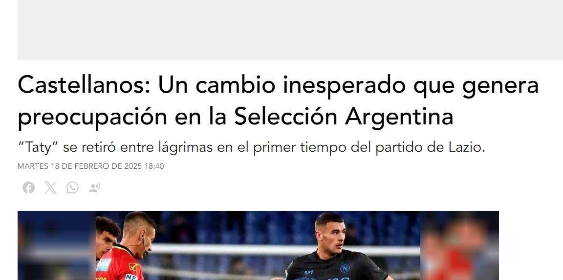 Lazio | Scaloni ha seguito le visite mediche di Castellanos: l'Argentina lo aspetta