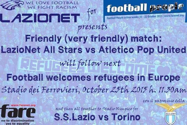 Lazio-Torino, ospite all'Olimpico una squadra di rifugiati e richiedenti asilo - FOTO