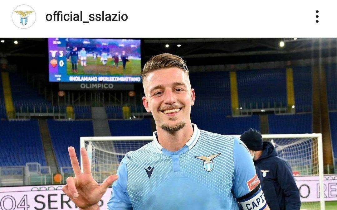Lazio, lo speciale buongiorno di Milinkovic: "Cosa ci sta ricordando il Sergente?" - FOTO