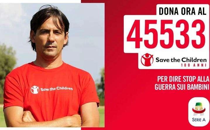 Serie A al fianco di Save the Children, Inzaghi tra i volti della campagna