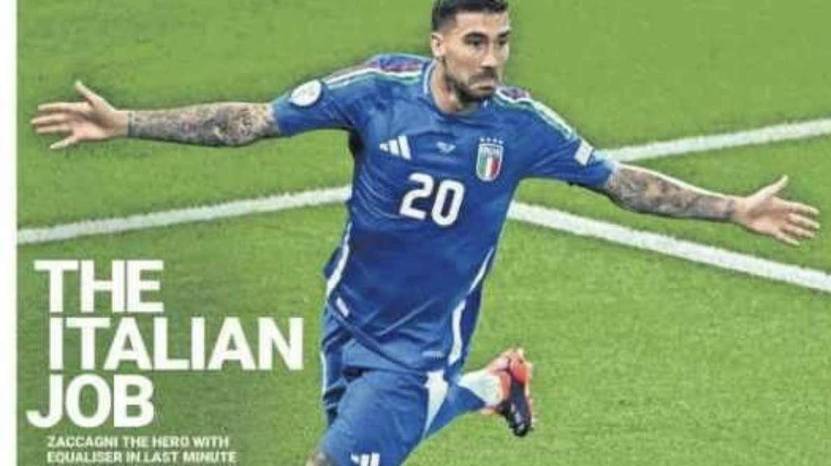 Italia, Zaccagni in prima pagina del Times: "The Italian Job" - FOTO