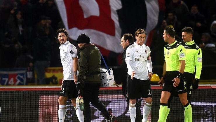 Milan, altra tegola per Montella: lesione muscolare per Romagnoli, salta anche lui la Lazio