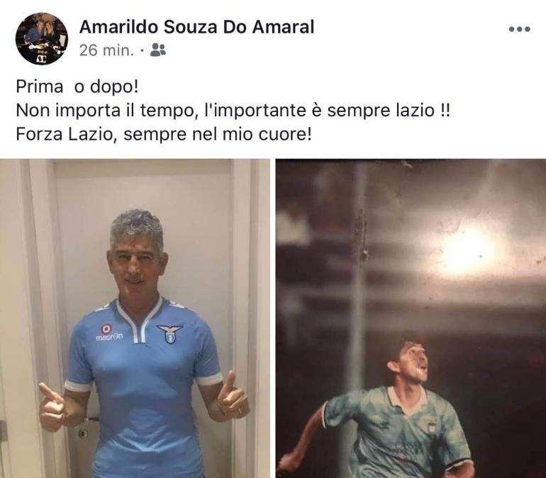 Lazio, Amarildo si veste ancora di biancoceleste: “Sempre nel mio cuore” - FT
