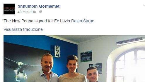 Lazio, preso il giovane Dejan Sarac: "Felice di aver firmato!". L'ag.: "È il nuovo Pogba" - FOTO&VIDEO