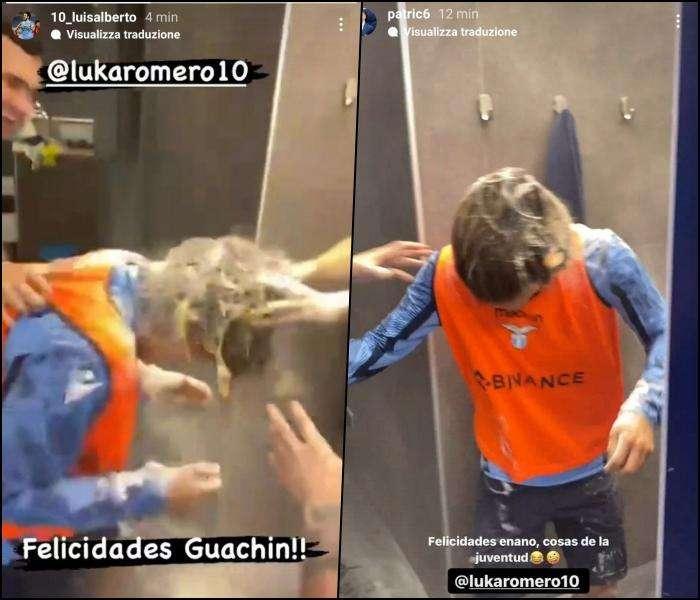 Luka Romero, "gavettone" di uova e farina: i festeggiamenti nello spogliatoio - FOTO
